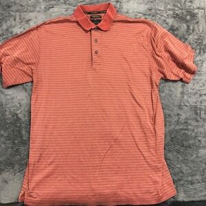 Gary Player Polo Shirt Mens Large Orange Double Mercerized Cotton RN‎ 77219
